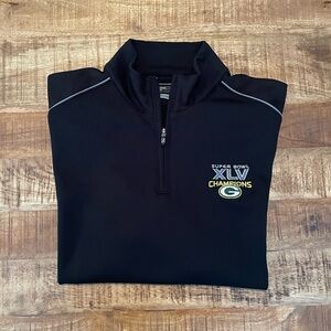 Cutter & Buck Green Bay Packers Super Bowl XLV DryTec Edge Half Zip Pullover